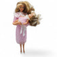 Vintage 1980s doll. Heart Family. Mom & Baby. Front view.