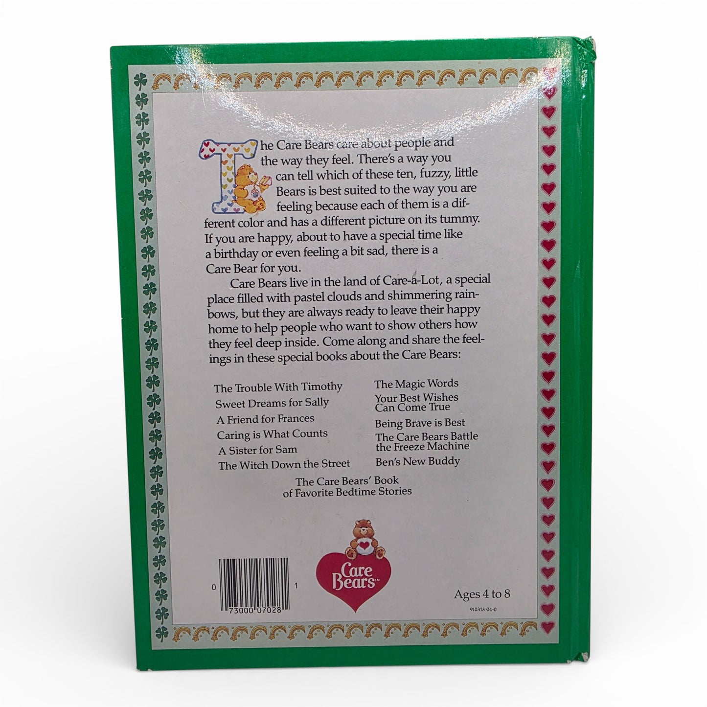 Vintage 1980s story book. A Friend for Frances. Hardcover Storybook. Back view.