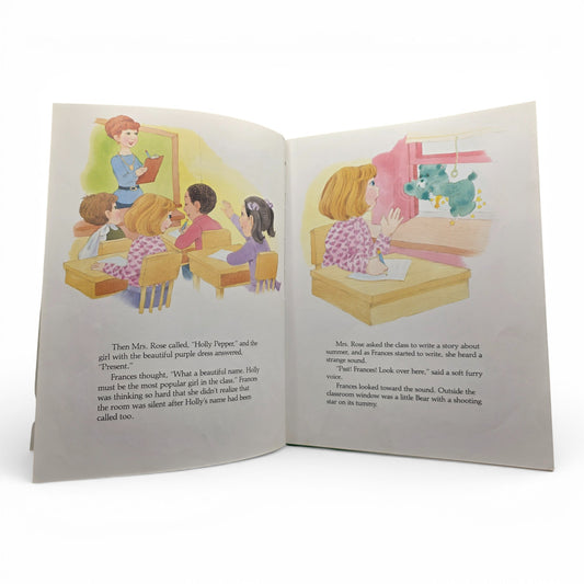 Vintage 1980s story book. A Friend for Frances. Hardcover Storybook. Close up 1 view.