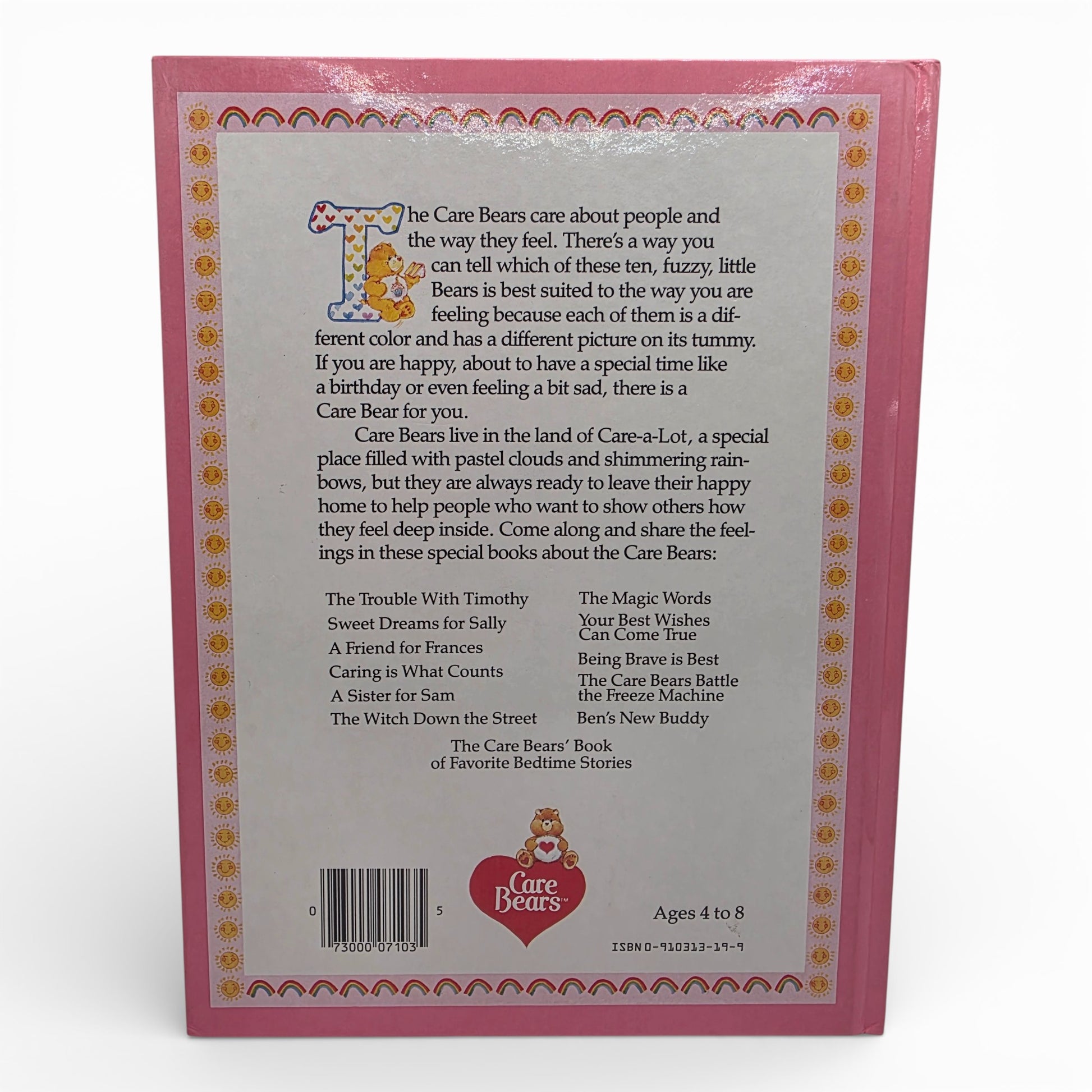Vintage 1980s story book. Being Brave is Best. Hardcover Storybook. Back view.