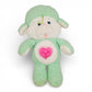 Vintage 1980s plush. Gentle Heart Lamb. 36cm Plush. Close up 1 view.
