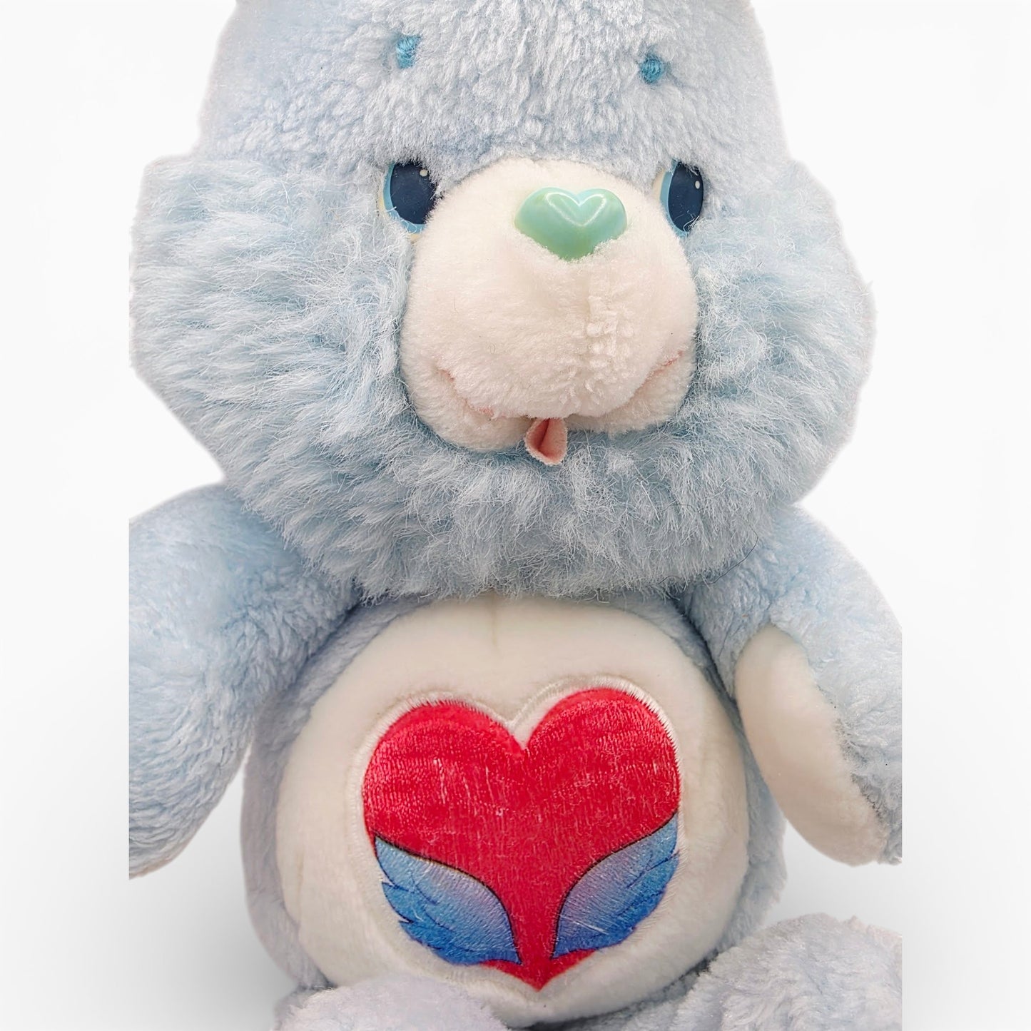 Vintage 1980s plush. Swift Heart Rabbit. 36cm Plush. Face view.