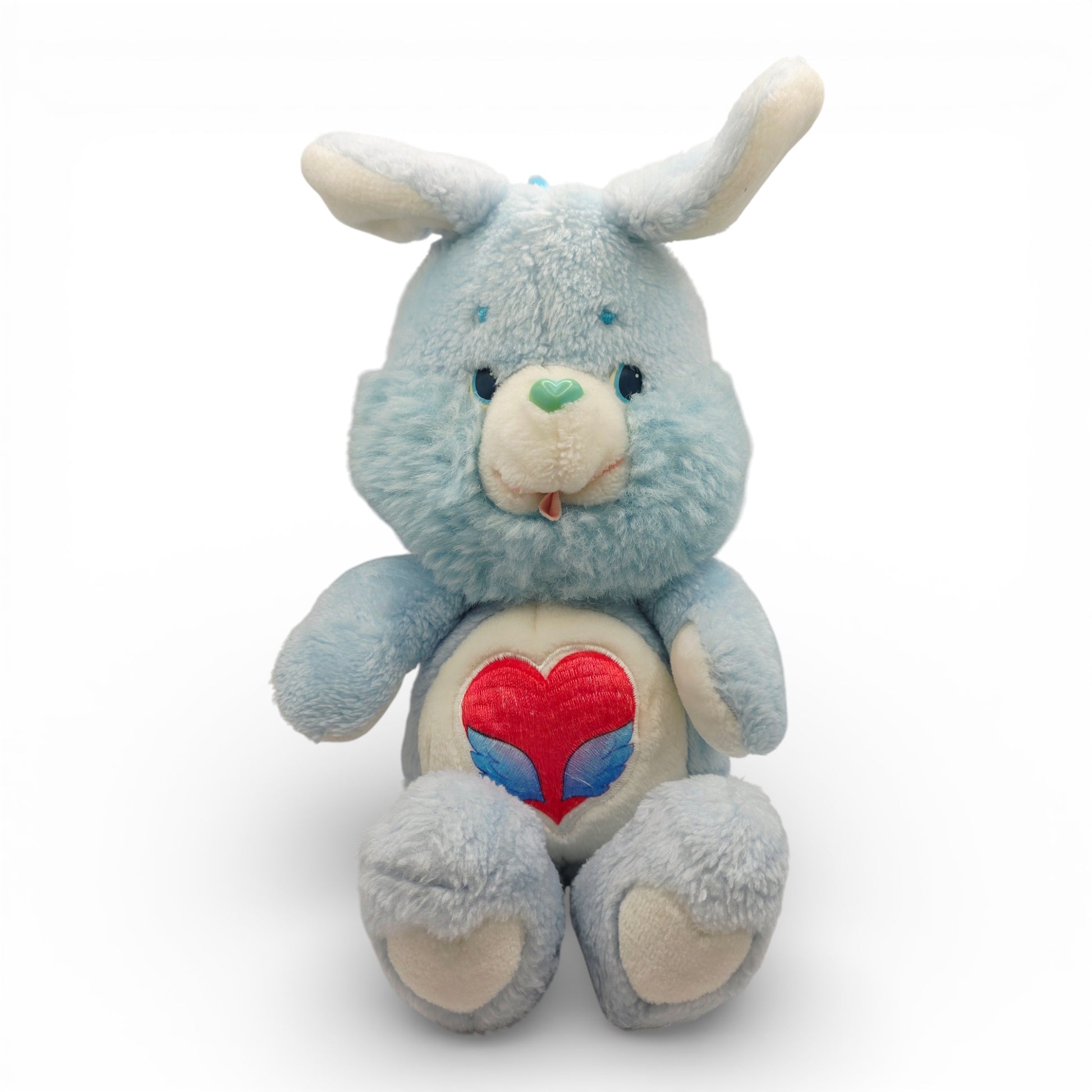 Vintage 1980s plush. Swift Heart Rabbit. 36cm Plush. Front view.