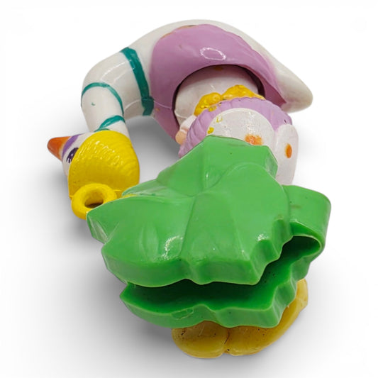 Vintage 1980s small toy. Second Scented Release. Twinkle & Snowflower Swan. Complete with Original Hair Clip. Top view.