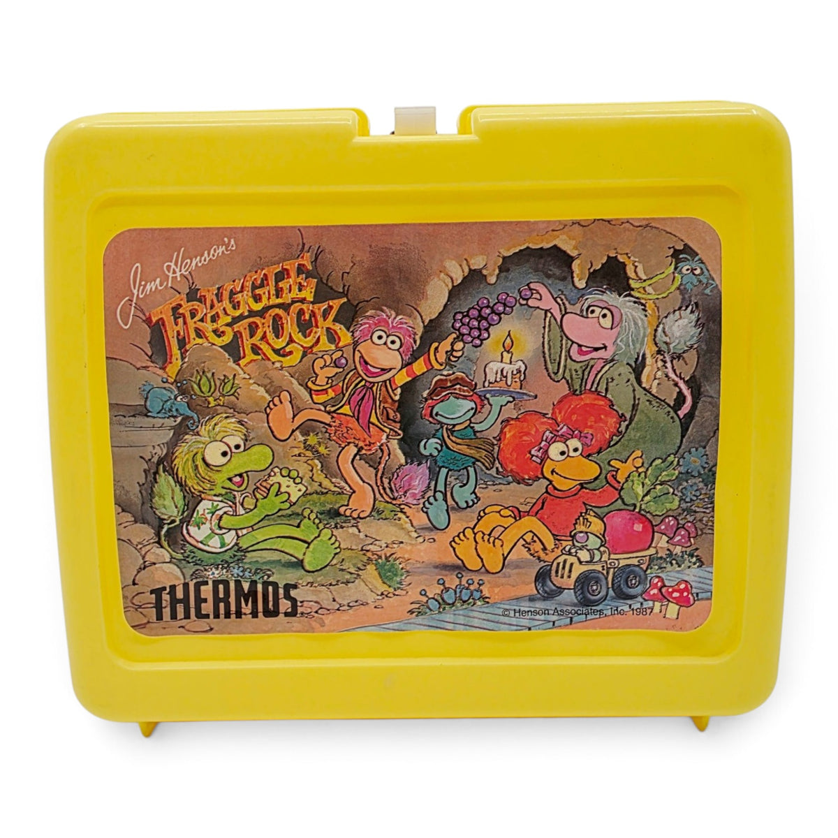 1984 Fraggle Rock Lunchbox and Thermos Close-up 2 view