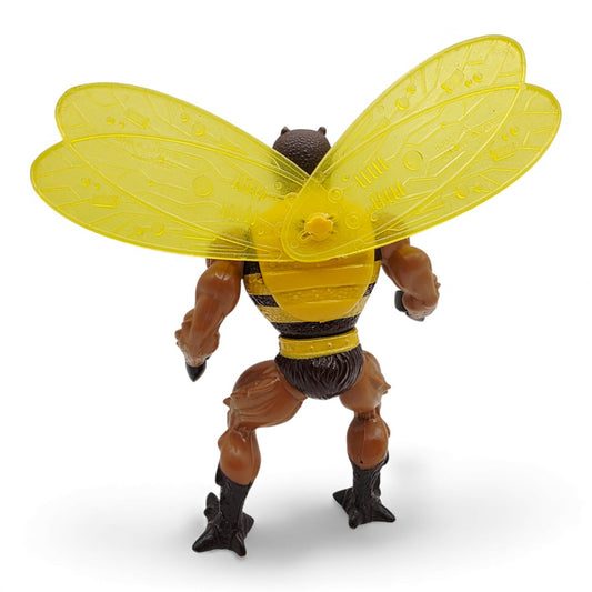Vintage 1980s action figure. (MOTU). Buzz-Off. & Mini Comic!. Back view.
