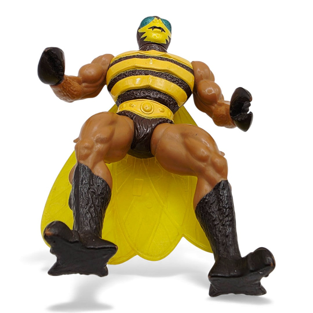 Vintage 1980s action figure. (MOTU). Buzz-Off. & Mini Comic!. Bottom view.