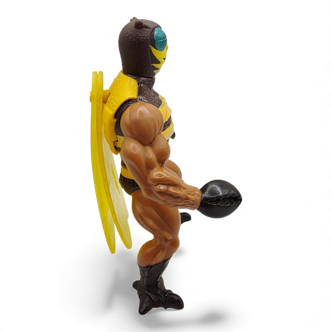 Vintage 1980s action figure. (MOTU). Buzz-Off. & Mini Comic!. Right view.