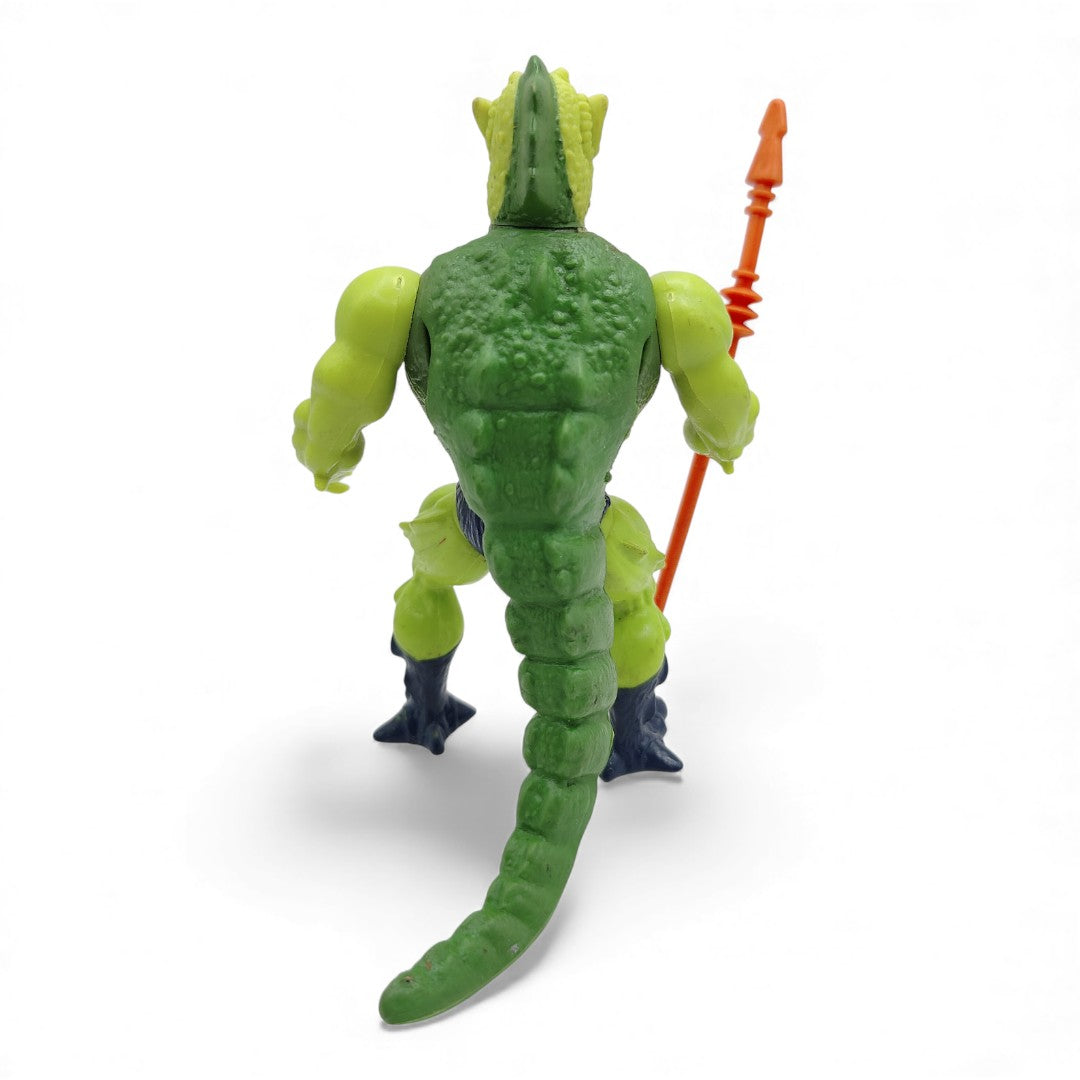 Vintage 1980s action figure. (MOTU). Whiplash. & Mini Comic!. Back view.