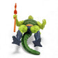 Vintage 1980s action figure. (MOTU). Whiplash. & Mini Comic!. Bottom view.