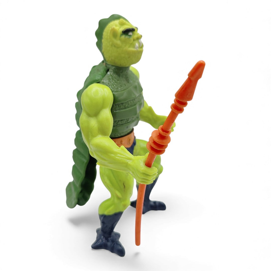 Vintage 1980s action figure. (MOTU). Whiplash. & Mini Comic!. Right view.