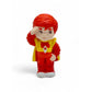 Vintage 1980s mini pvc figure. Mini PVC Figure. Red Butler. 6cm. Front view.