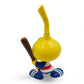 Vintage 1980s mini pvc figure. Baseball Player. All-Star. 8cm. Back view.