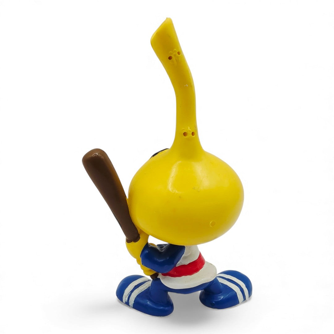Vintage 1980s mini pvc figure. Baseball Player. All-Star. 8cm. Back view.