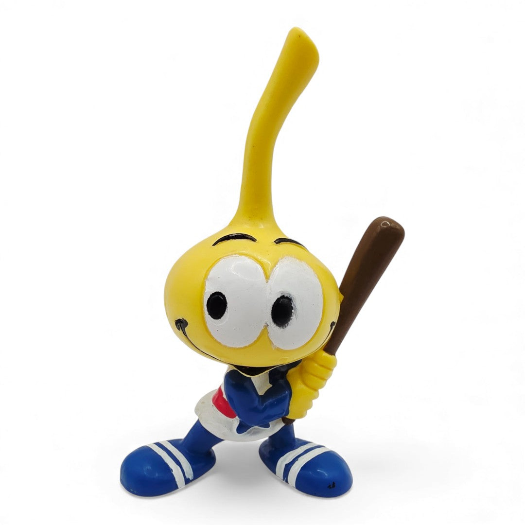 Vintage 1980s mini pvc figure. Baseball Player. All-Star. 8cm. Front view.