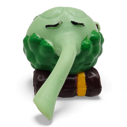Vintage 1980s mini pvc figure. Hiker. Tooter. 8cm. Top view.