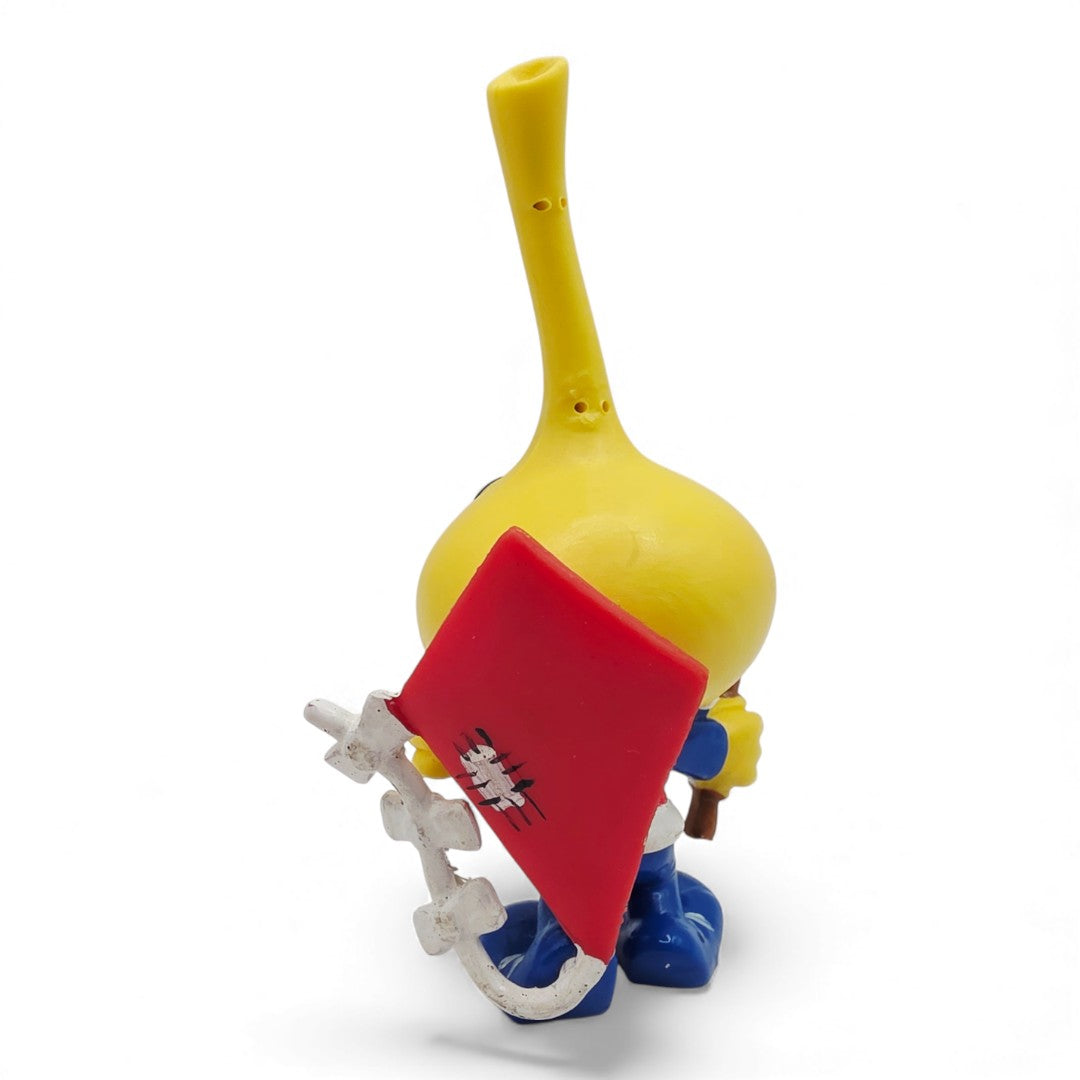 Vintage 1980s mini pvc figure. Kite Flying. All-Star. 8cm. Back view.