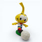 Vintage 1980s mini pvc figure. Soccer Player. All-Star. 8cm. Front view.
