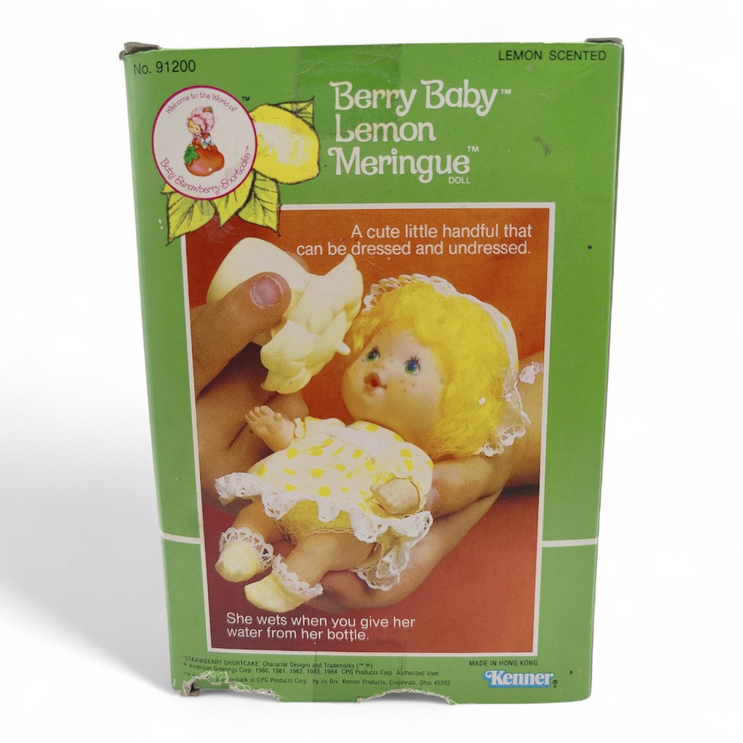 1984 Strawberry Shortcake Berry Baby Lemon Meringue doll — Back view