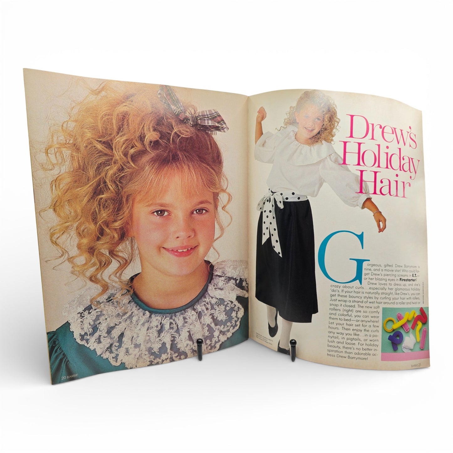 Vintage 1980s magazine. Magazine for Girls. Winter Anniversary Issue. Close up 1 view.