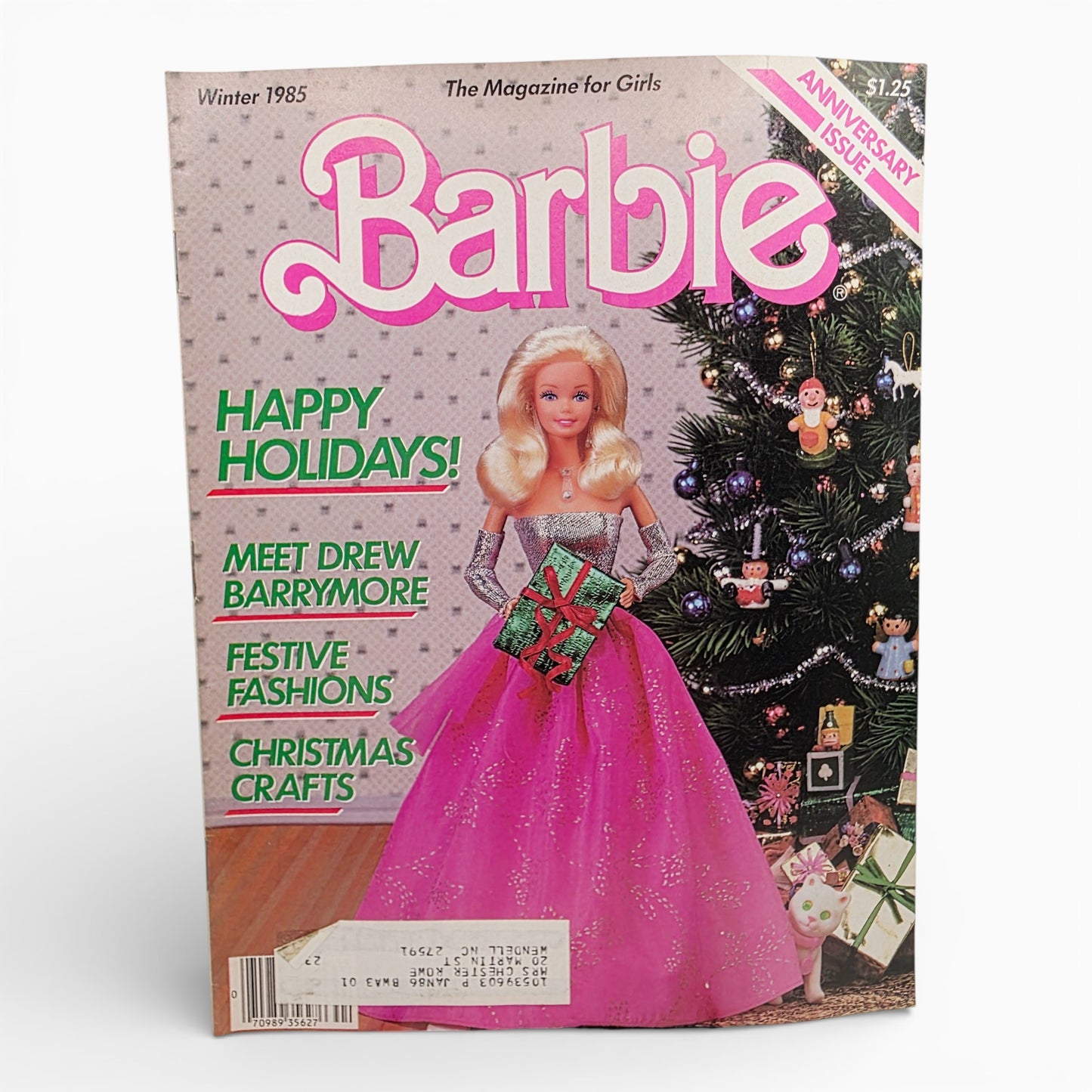 Vintage 1980s magazine. Magazine for Girls. Winter Anniversary Issue. Front view.