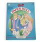 Vintage 1980s paper doll book. Vintage Paper Doll Book. The Heart Family. Front view.