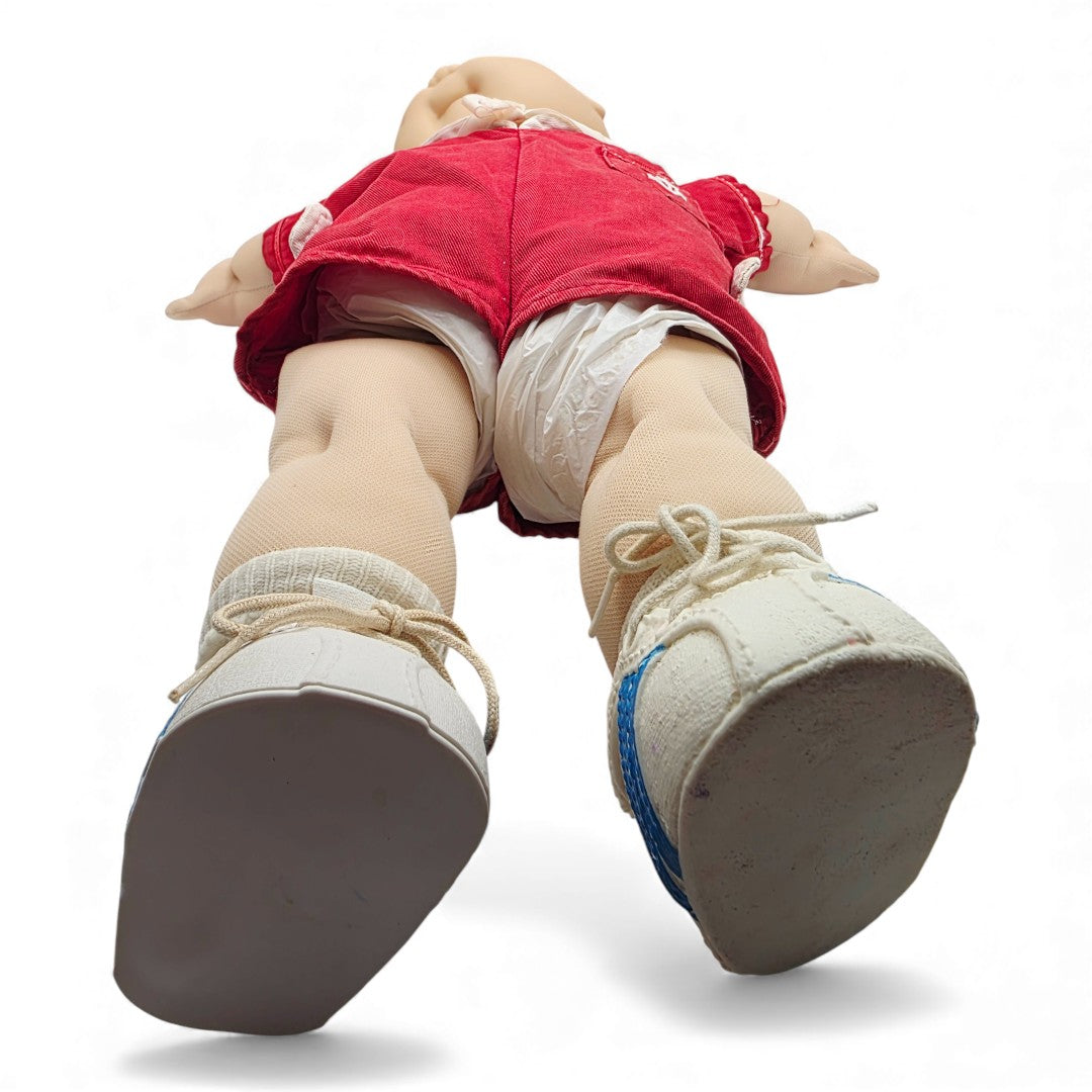 Vintage 1980s doll. Boy in a Sailor Suit. Bottom view.