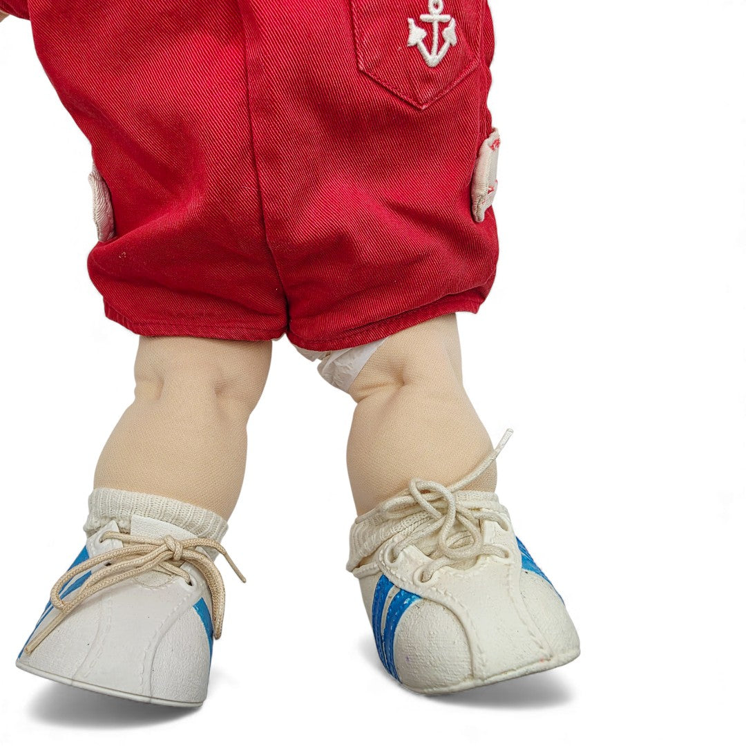 Vintage 1980s doll. Boy in a Sailor Suit. Close up 3 view.