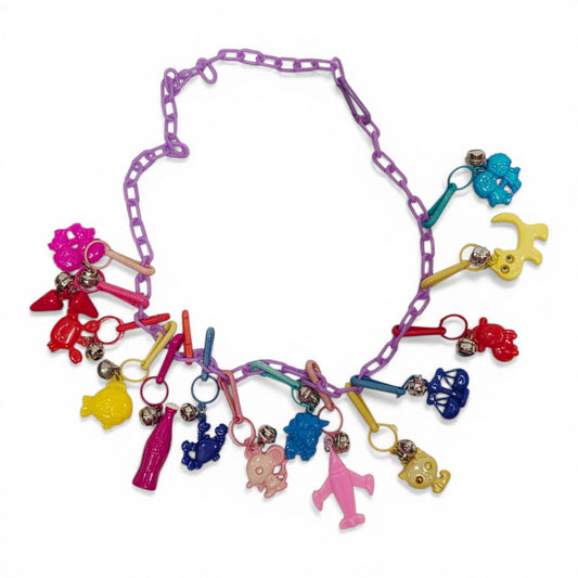 1985 Chains, Charms N Things Bell Charm Necklace apparel — Front view