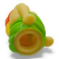 Vintage 1980s small toy. Glo Turtle & Glo Hopper. Close up 2 view.