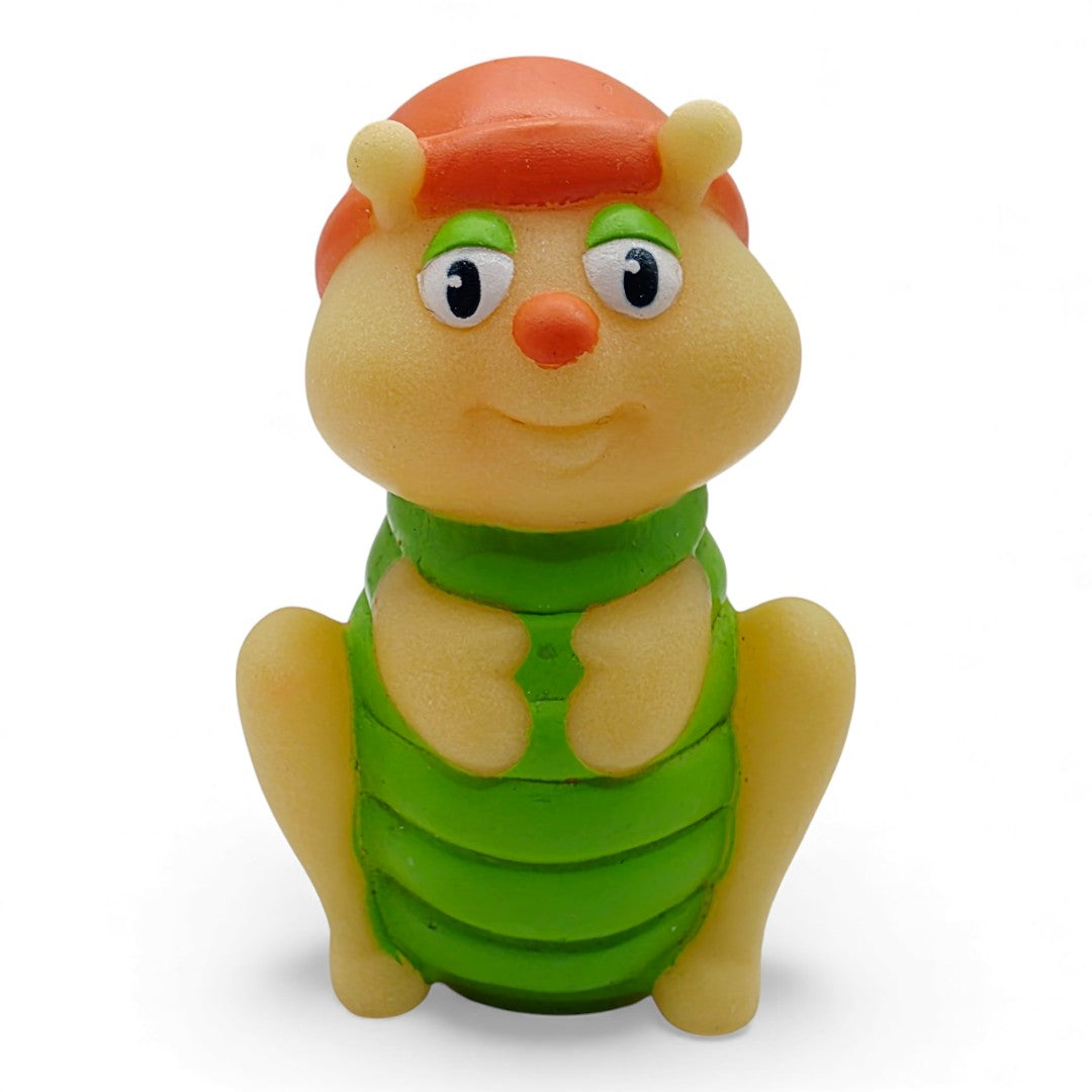 Vintage 1980s small toy. Glo Turtle & Glo Hopper. Close up 3 view.