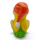Vintage 1980s small toy. Glo Turtle & Glo Hopper. Close up 4 view.