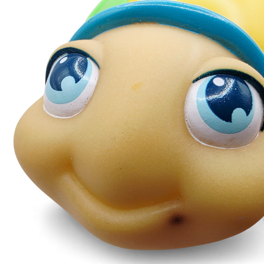 Vintage 1980s small toy. Glo Turtle & Glo Hopper. Face view.