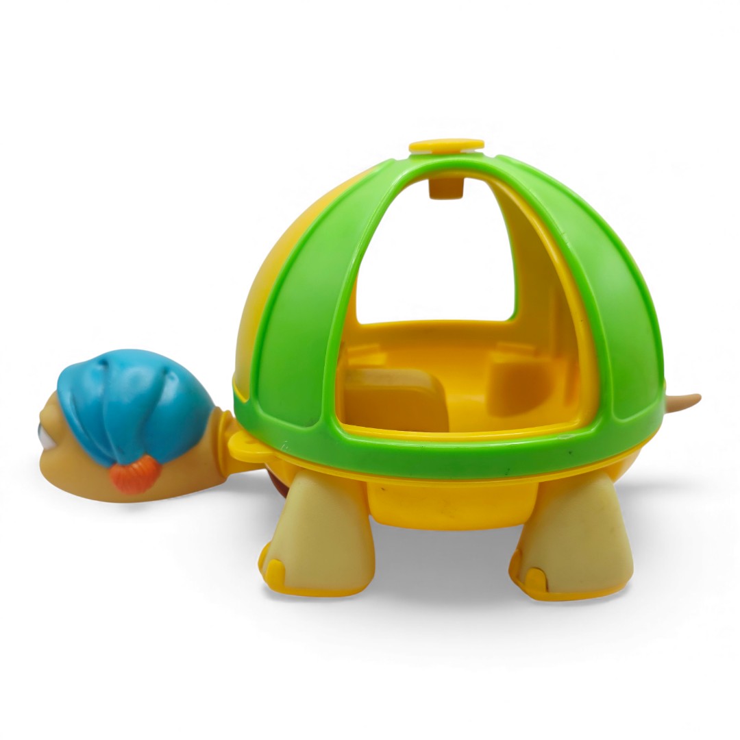Vintage 1980s small toy. Glo Turtle & Glo Hopper. Left view.