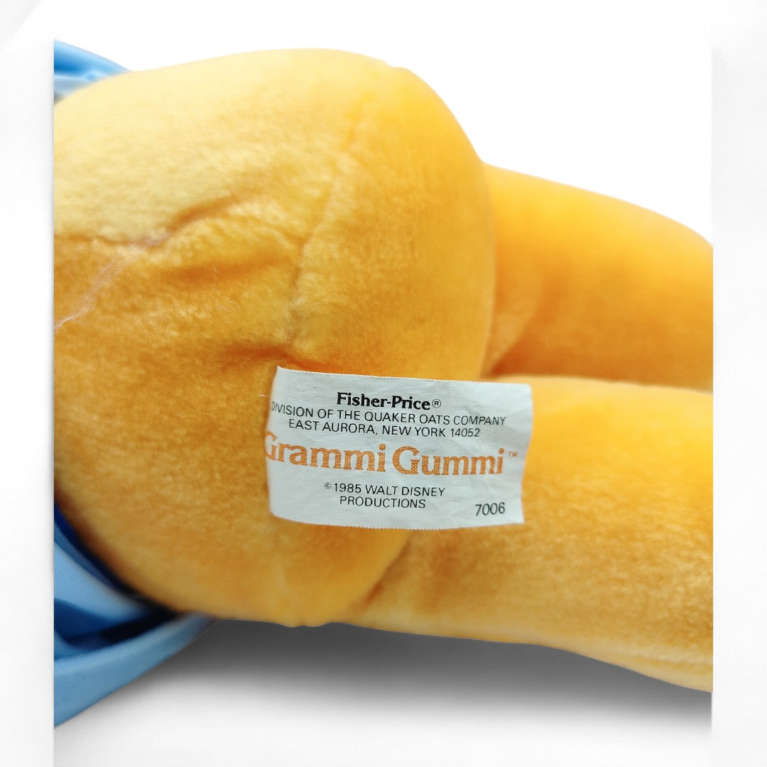 Vintage 1980s plush. Grammi Gummi. Beautiful & Soft Plush! 35-40cm. Close up 1 view.