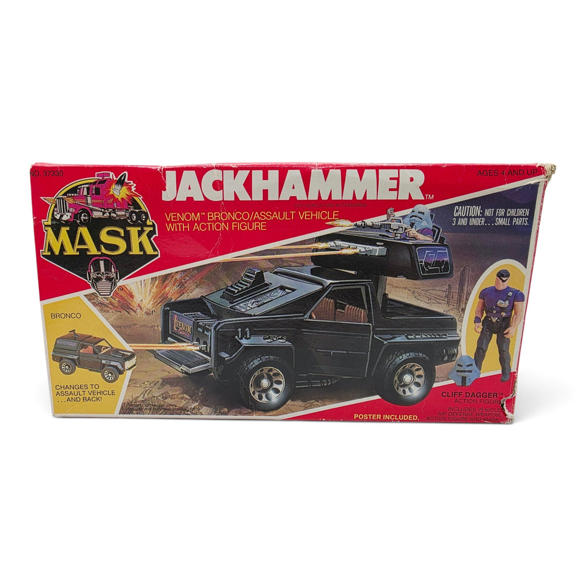 1985 M.A.S.K. Jackhammer Cliff Dagger Back view