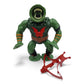 Vintage 1980s action figure. (MOTU). Leech. & Mini Comic!. Face view.