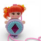 Vintage 1980s small toy. Series 1. Gleamie. Complete with Necklace Clip!. Front view.