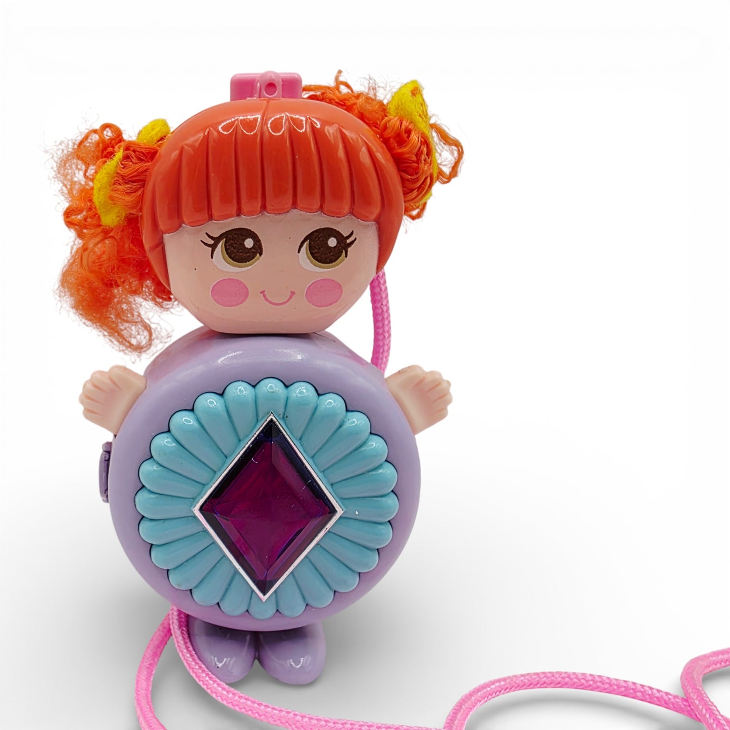 Vintage 1980s small toy. Series 1. Gleamie. Complete with Necklace Clip!. Front view.