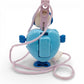 Vintage 1980s small toy. Series 1. Prettie Puppy. Complete with Necklace Clip!. Back view.