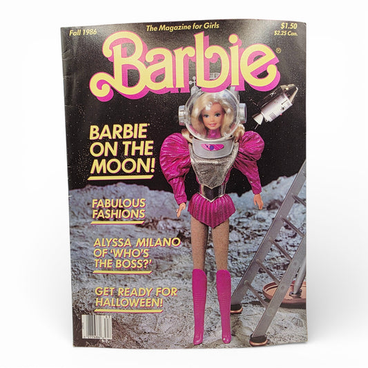 Vintage 1980s magazine. Magazine for Girls. Fall Issue Astronaut Barbie. Front view.