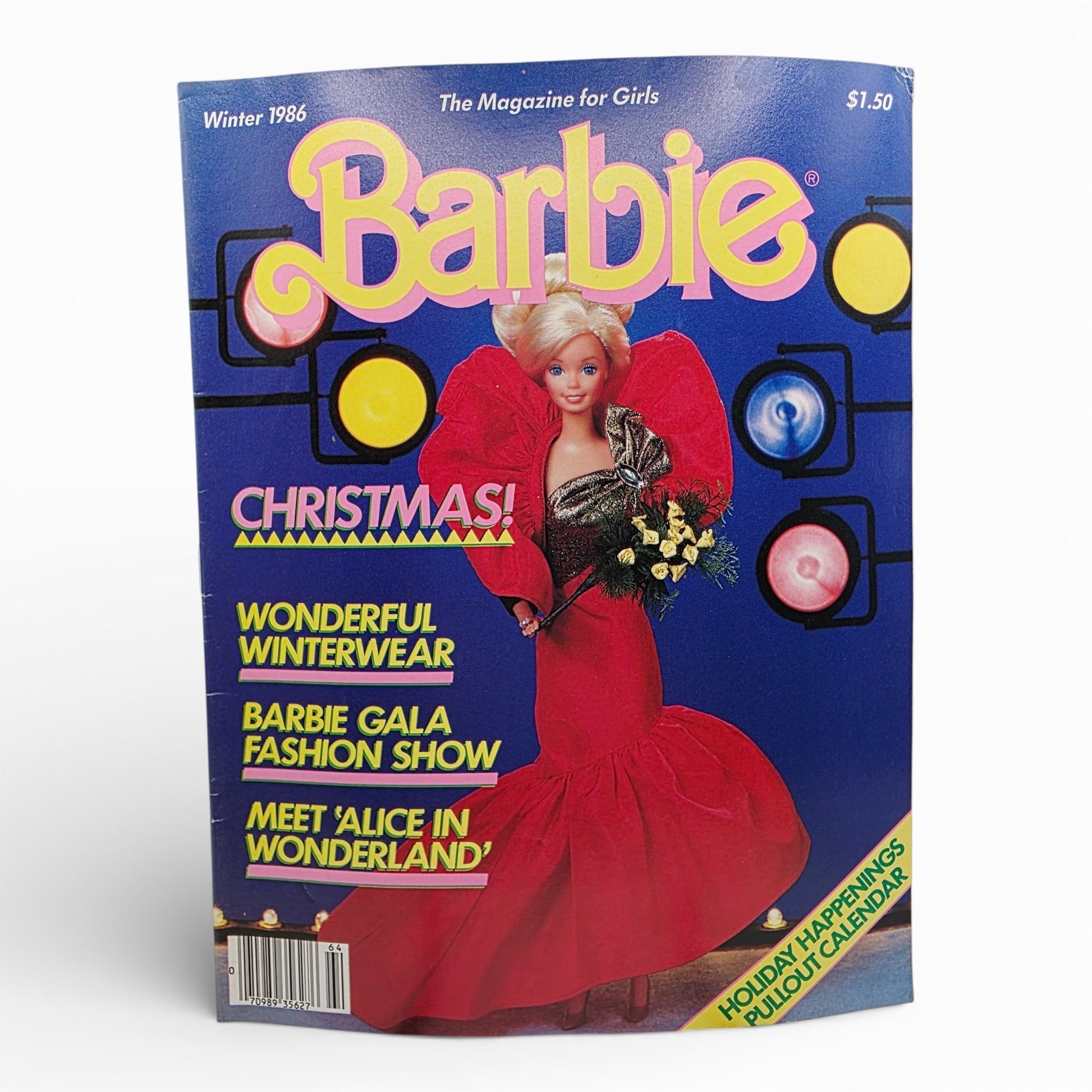 Vintage 1980s magazine. Magazine for Girls. Winter Issue Red Velvet. Front view.