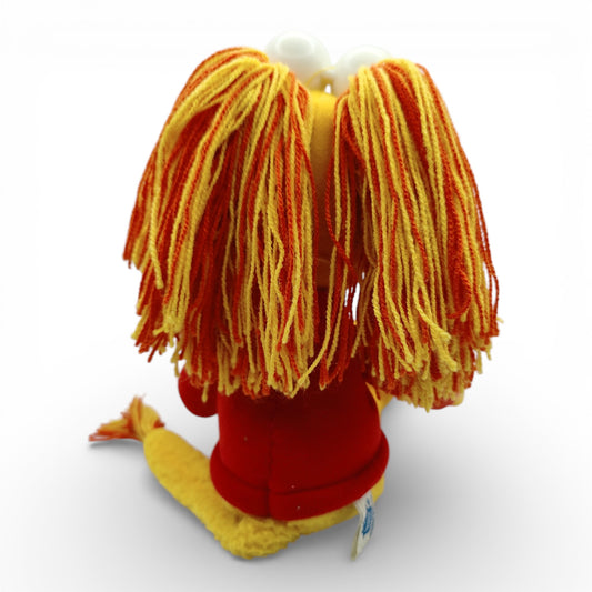Vintage 1980s plush. Red. 16" Plush. Back view.