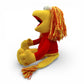 Vintage 1980s plush. Red. 16" Plush. Left view.