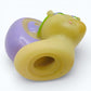 Vintage 1980s mini pvc figure. Glo Snail. 3". Bottom view.