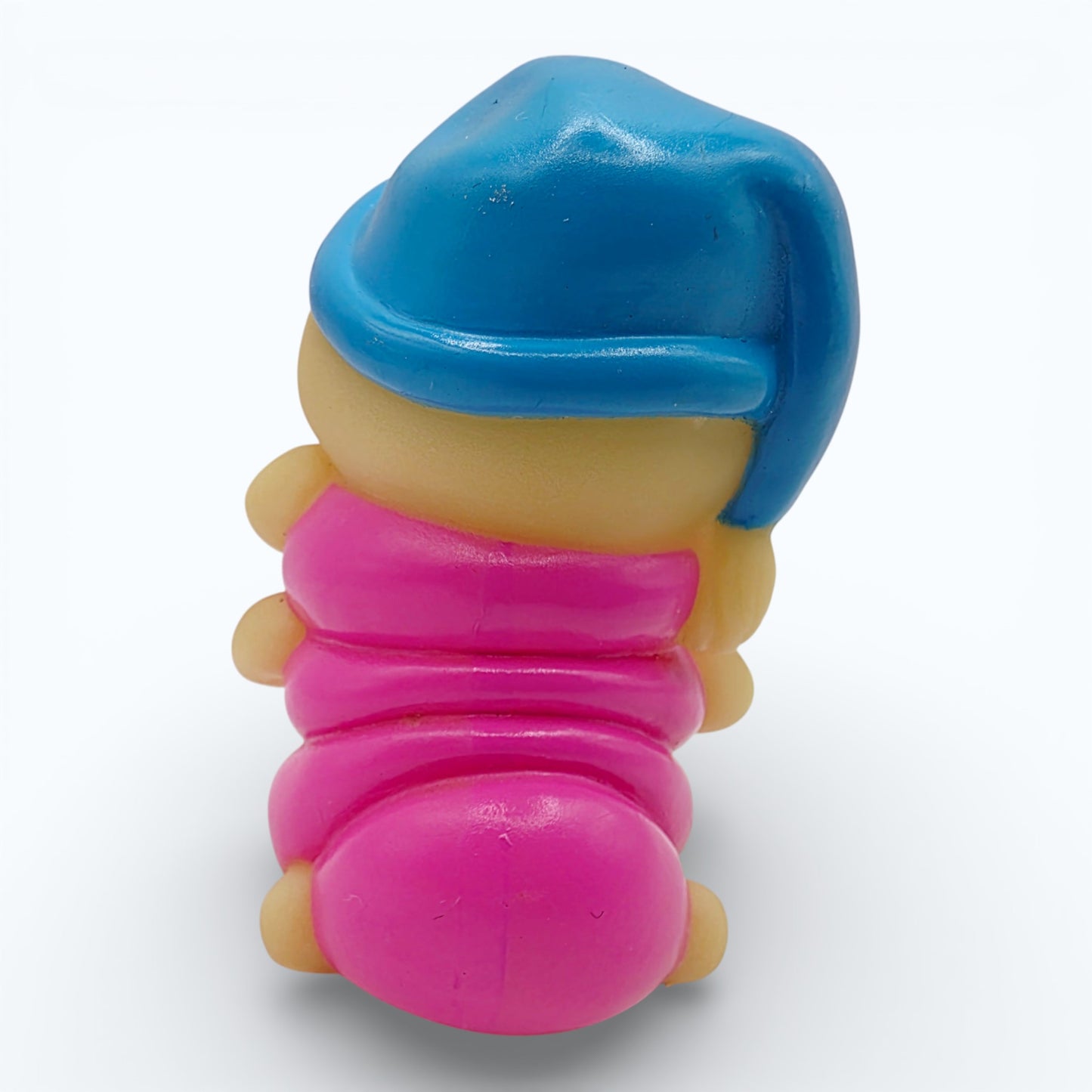 Vintage 1980s mini pvc figure. Glo Snugbug. 3". Back view.