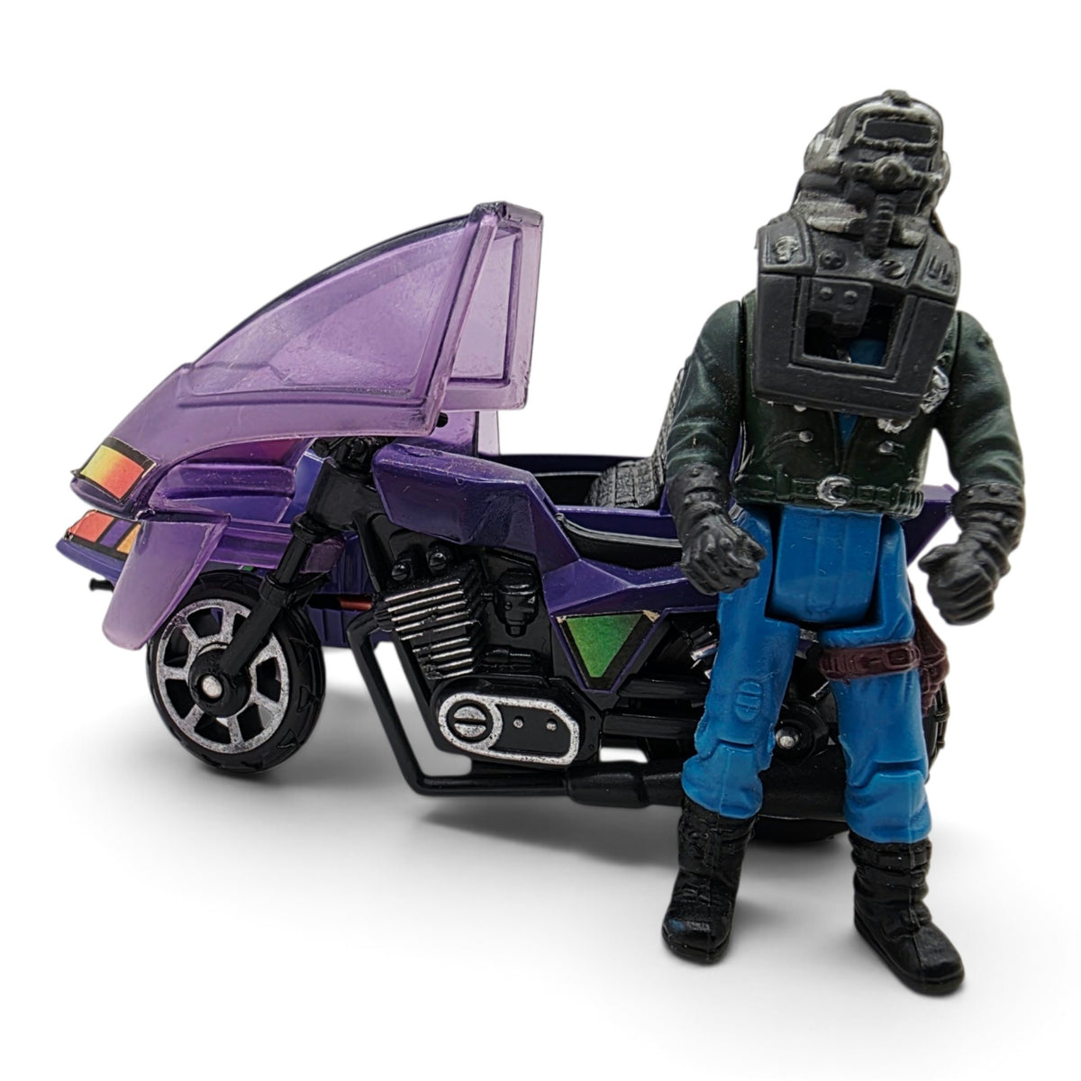 1986 M.A.S.K. Piranha Sly Rax Face view