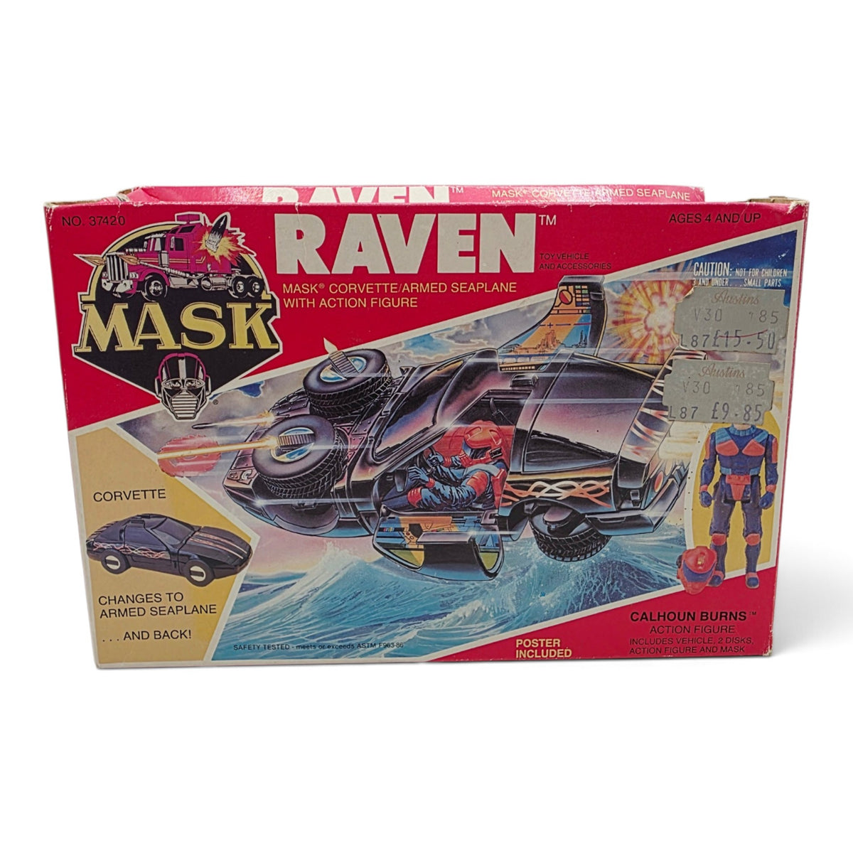 1986 M.A.S.K. Raven Calhoun Burns Back view