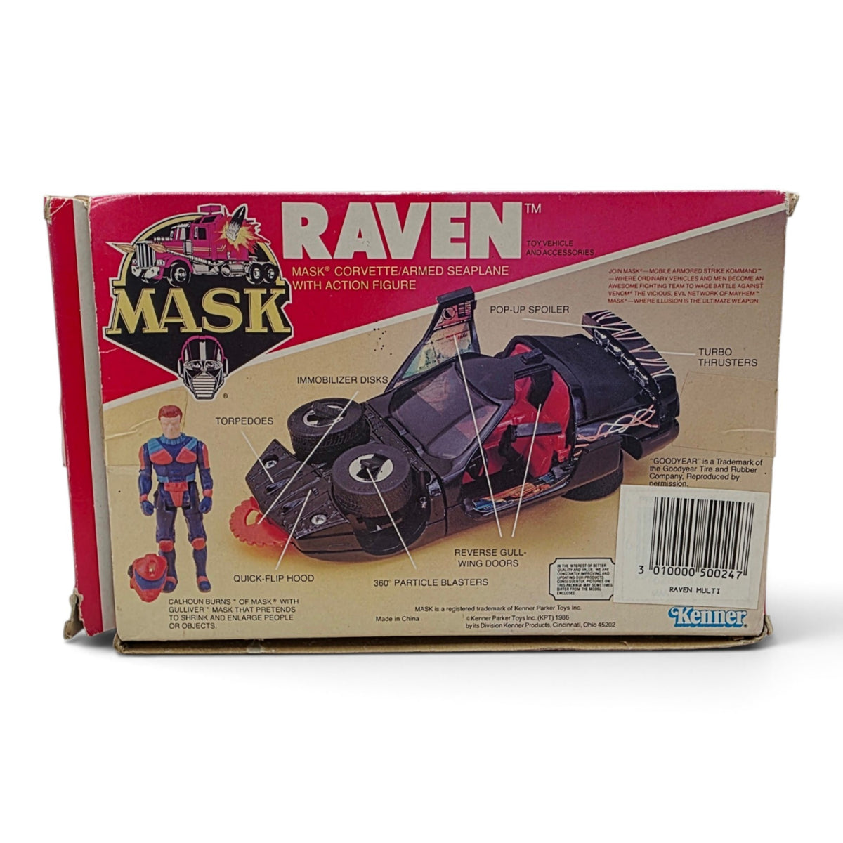 1986 M.A.S.K. Raven Calhoun Burns Close-up 1 view