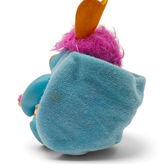 1986 Popples Party Pocket Popple (Teal & Magenta) Back view